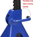 2T Hydraulic Floor Jack With 2pcs 3 Ton Axle Stands - Blue