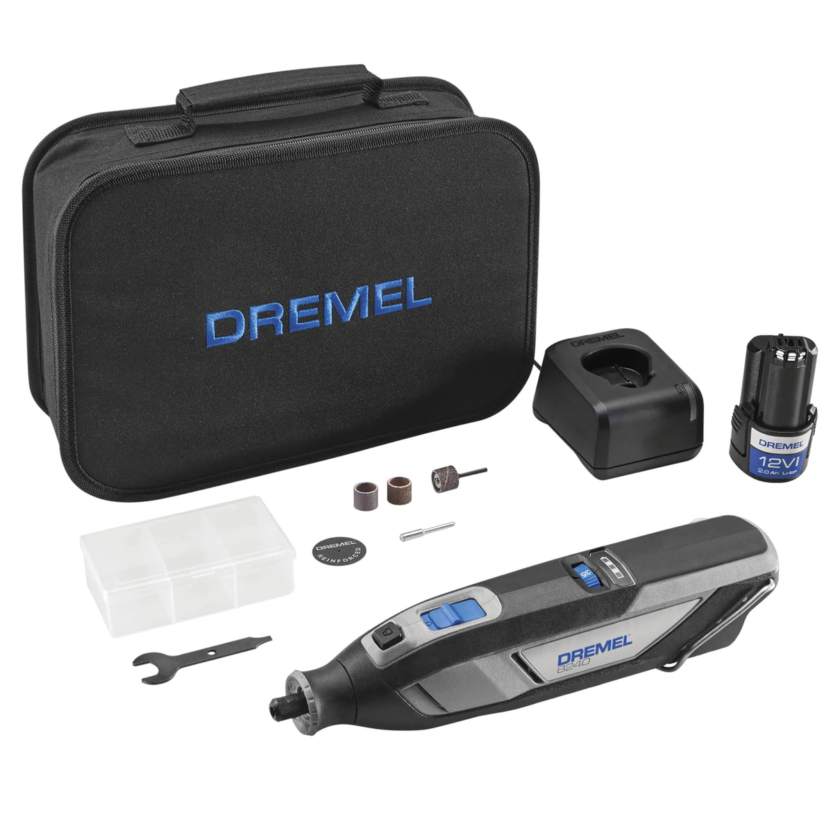 Dremel Cordless Rotary Tool Kit 12V 2.0Ah Black - 8240-5