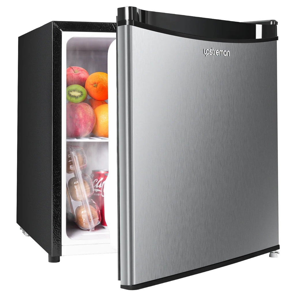 Upstreman 1.7 Cu Ft Single-Door Mini Fridge With Freezer, Black - FR17