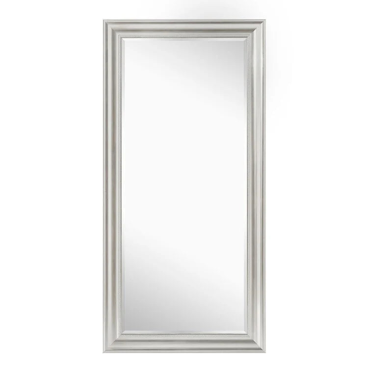 Full Length Beaded Frame Mirror, 66" H x 32" W - Freestanding Or Wall Mounted