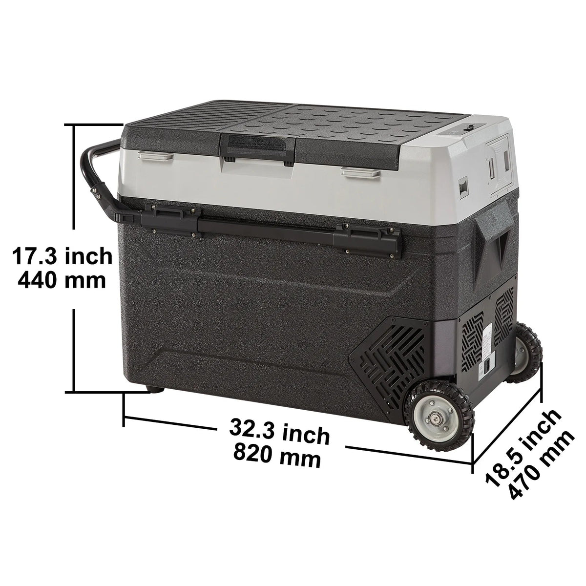 VEVOR Dual-Zone Car Refrigerator Freezer, 48QT - T45K