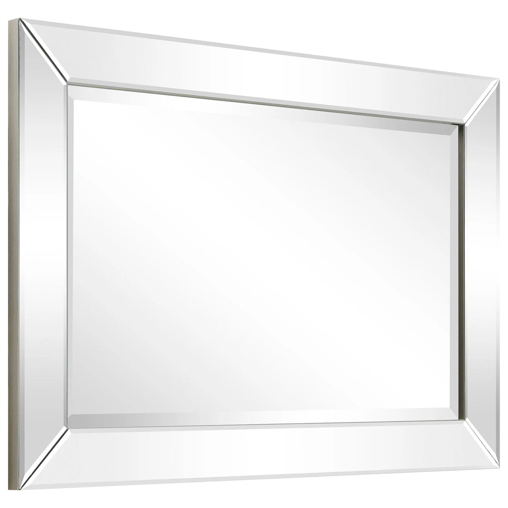 Rectangular Clear Beveled Wall Mirror - 3 Sizes