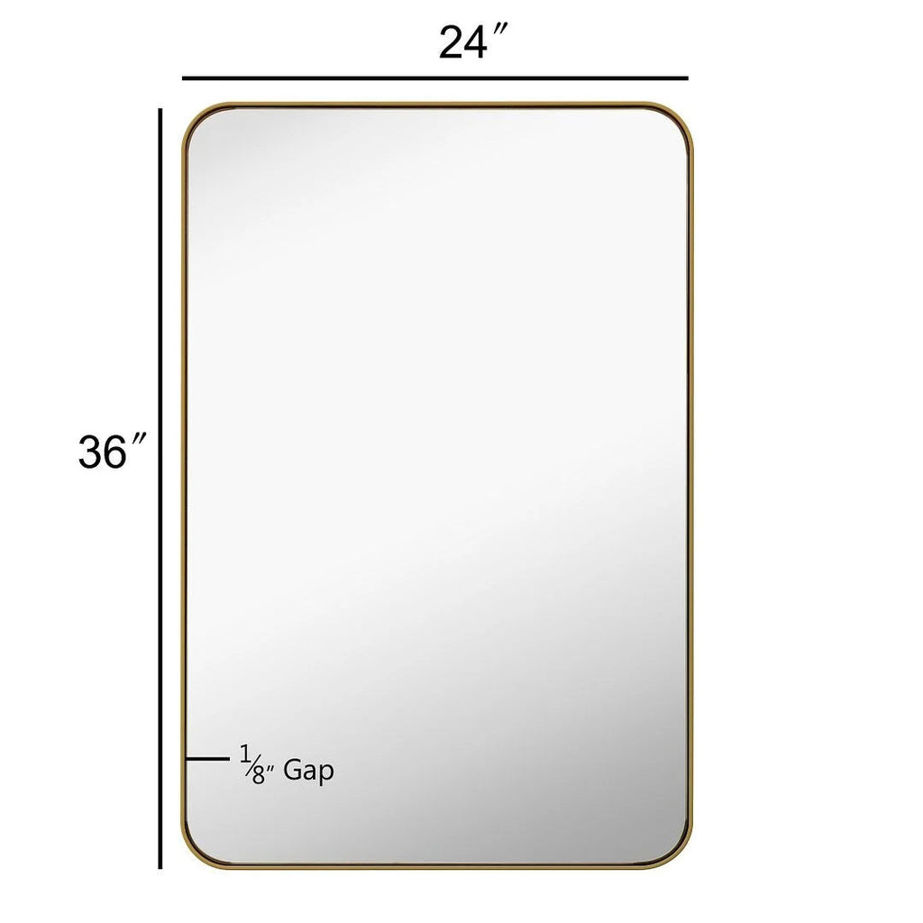 Metal Wall Mounted Decorative Mirror - Vertical Or Horizontal Hanging