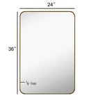Metal Wall Mounted Decorative Mirror - Vertical Or Horizontal Hanging