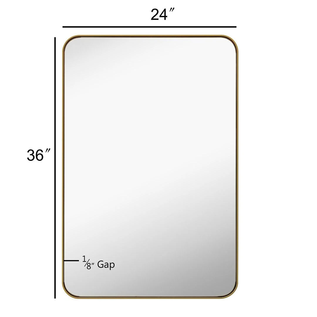 Metal Wall Mounted Decorative Mirror - Vertical Or Horizontal Hanging