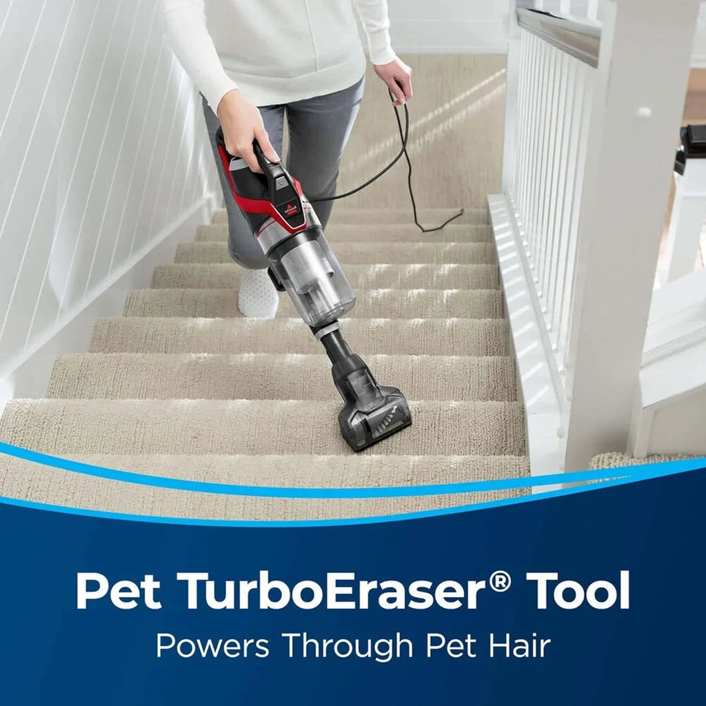 BISSELL Pet Hair Eraser Slim Corded Stick Vacuum, Black - 3875