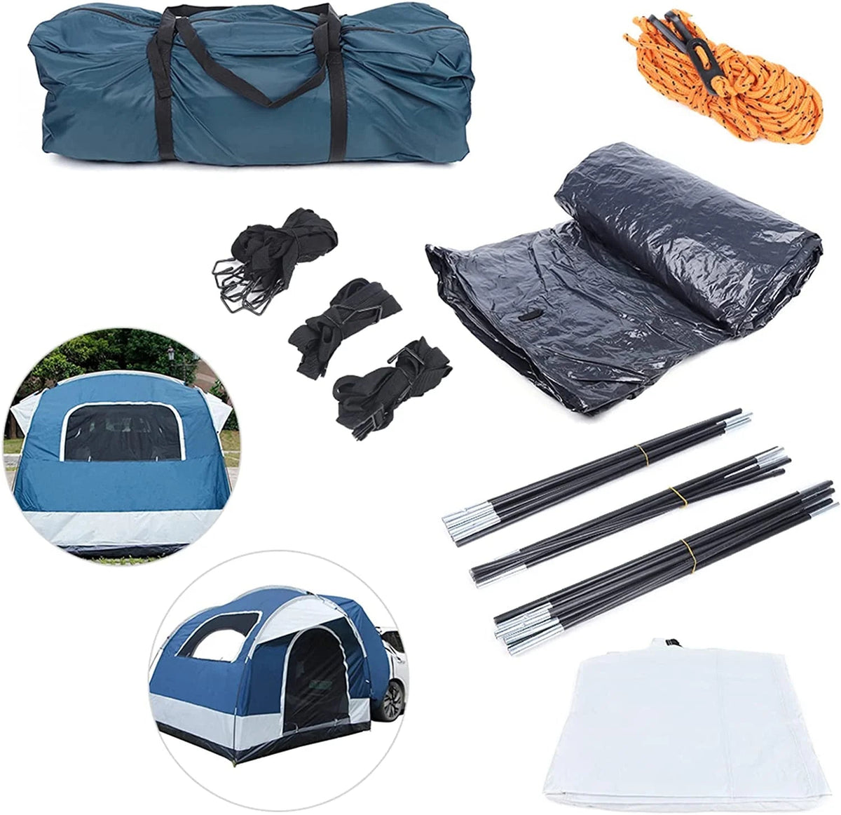 Universal SUV Tailgate Camping Tent, 4-6 Person, 250*250*200cm