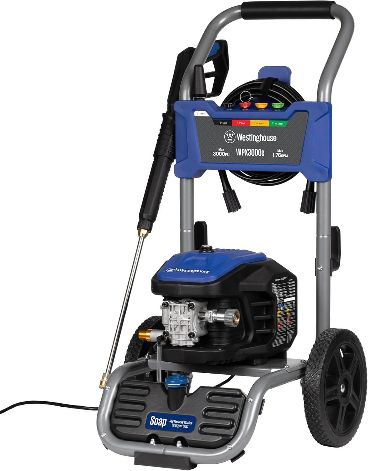 Westinghouse Electric Pressure Washer 3000 Max PSI 1.76 Max GPM - WPX3000e