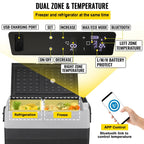 VEVOR Dual-Zone Car Refrigerator Freezer, 48QT - T45K