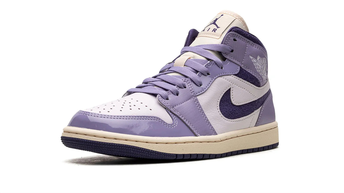 Air Jordan 1 Mid Women's Lifestyle Shoes - Sky J Purple, Barely Grape, Guava Ice