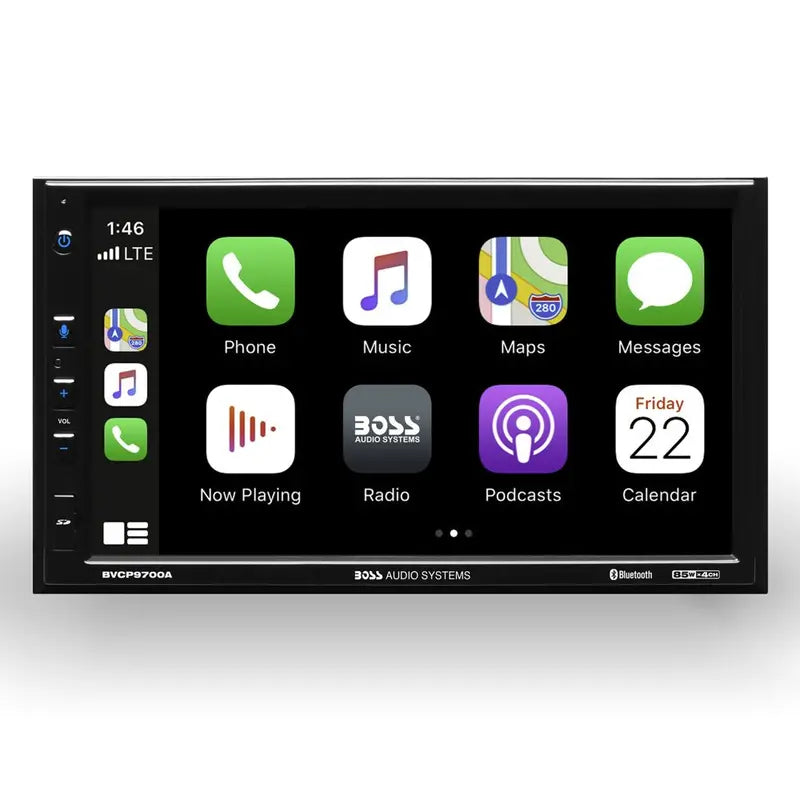 BOSS Audio Systems Double Din Car Stereo With 7 Inch Touchscreen, Apple CarPlay And Android Auto - BVCP9700A