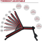 PASYOU Adjustable Weight Bench - 7 Back Positions, 500 lbs Capacity