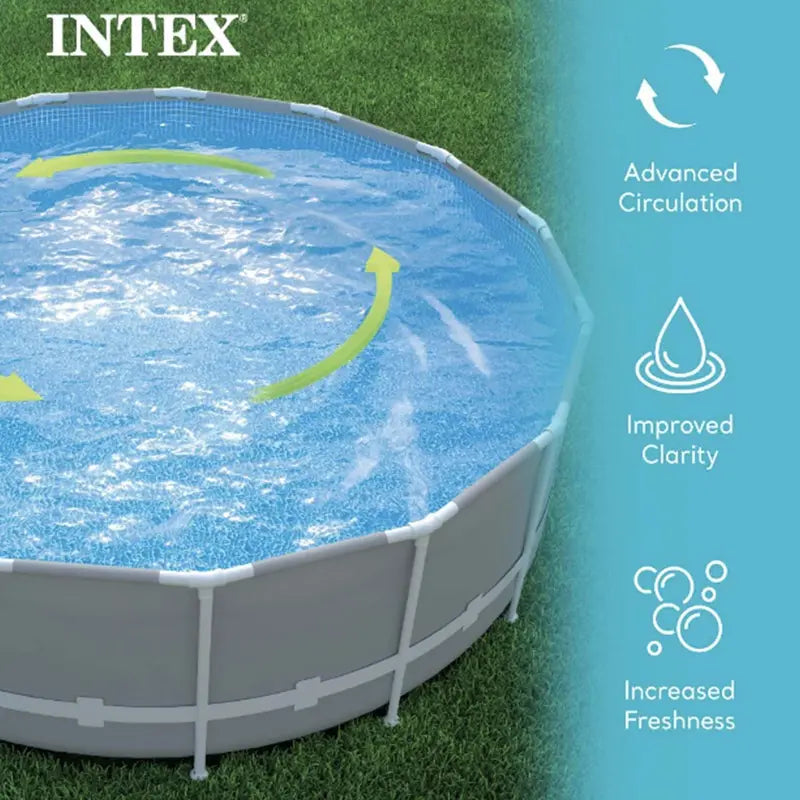 Intex 3000 GPH Sand Filter Pump For Above Ground Pools With Timer And HydroAeration Technology