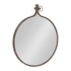 Modern Round Wall Mirror With Decorative Metal Frame