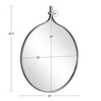 Modern Round Wall Mirror With Decorative Metal Frame