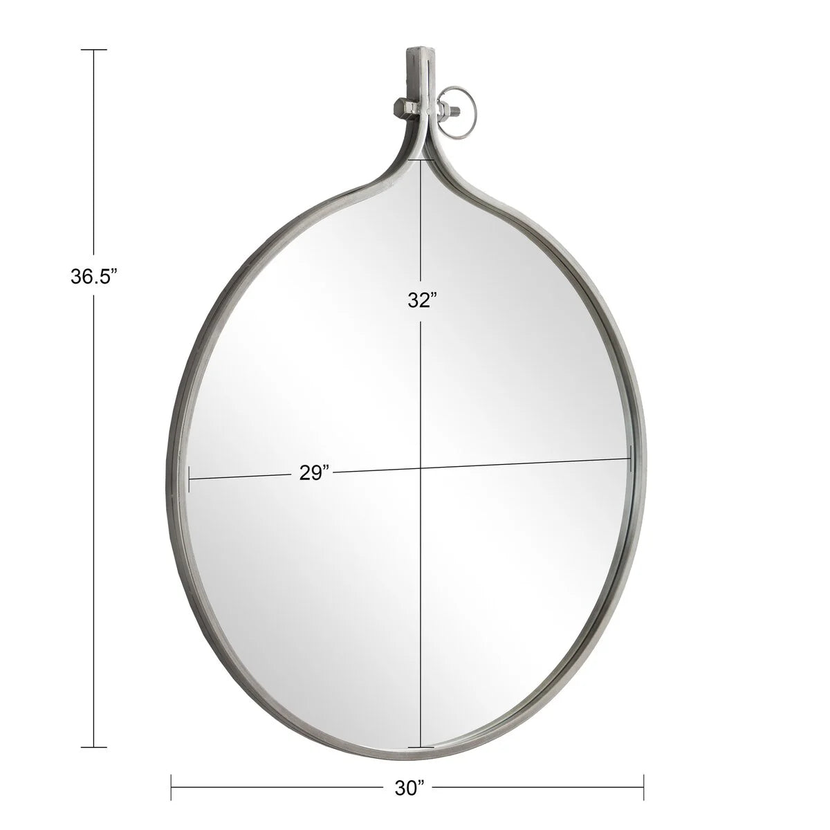 Modern Round Wall Mirror With Decorative Metal Frame