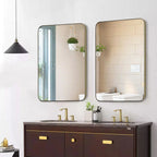 Metal Wall Mounted Decorative Mirror - Vertical Or Horizontal Hanging