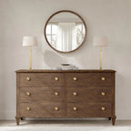 Classic Farmhouse Round Wooden Frame Wall Mirror - 24-inches, 28-inches, 32-inches