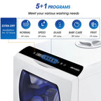 AIRMSEN Portable Countertop Dishwasher With 5L Built-In Water Tank And 5 Washing Programs - AE-TDQR03