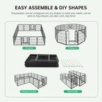 BestPet Metal Dog Playpen, 40in, 16 Panels, Indoor/Outdoor