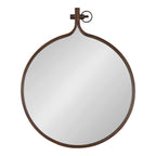 Modern Round Wall Mirror With Decorative Metal Frame