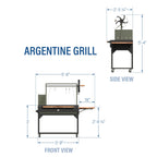 Backyard Discovery Argentine Santa Maria Wood Fire & Charcoal Steel BBQ Grill, Brasero - 723 Square Inch