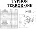 TYPHON 1-Ton Mini Excavator With Canopy, Hydraulic Thumb And 13.5hp Engine - TERROR ONE STORM