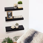 16 Inch Floating Wall Shelves, 3 Pack