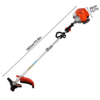 Gas Weed Eater 52cc 2-Stroke Multi-Function Brush Cutter, Orange