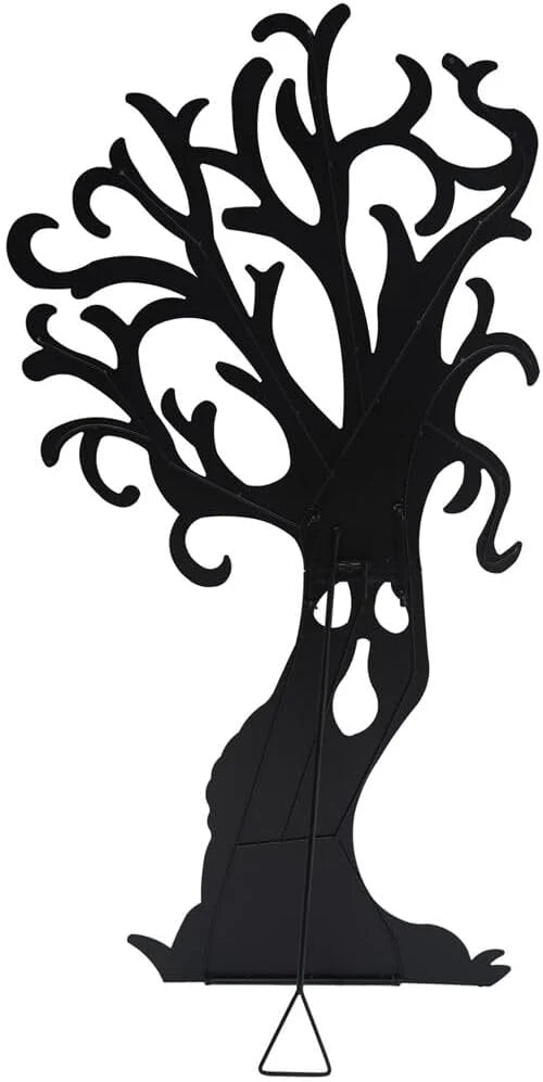 Haunted Hill Farm Black Iron Haunted Tree Silhouette, 0.8 x 34.5 x 66.5 inches - HHMTTREE066-0BLK