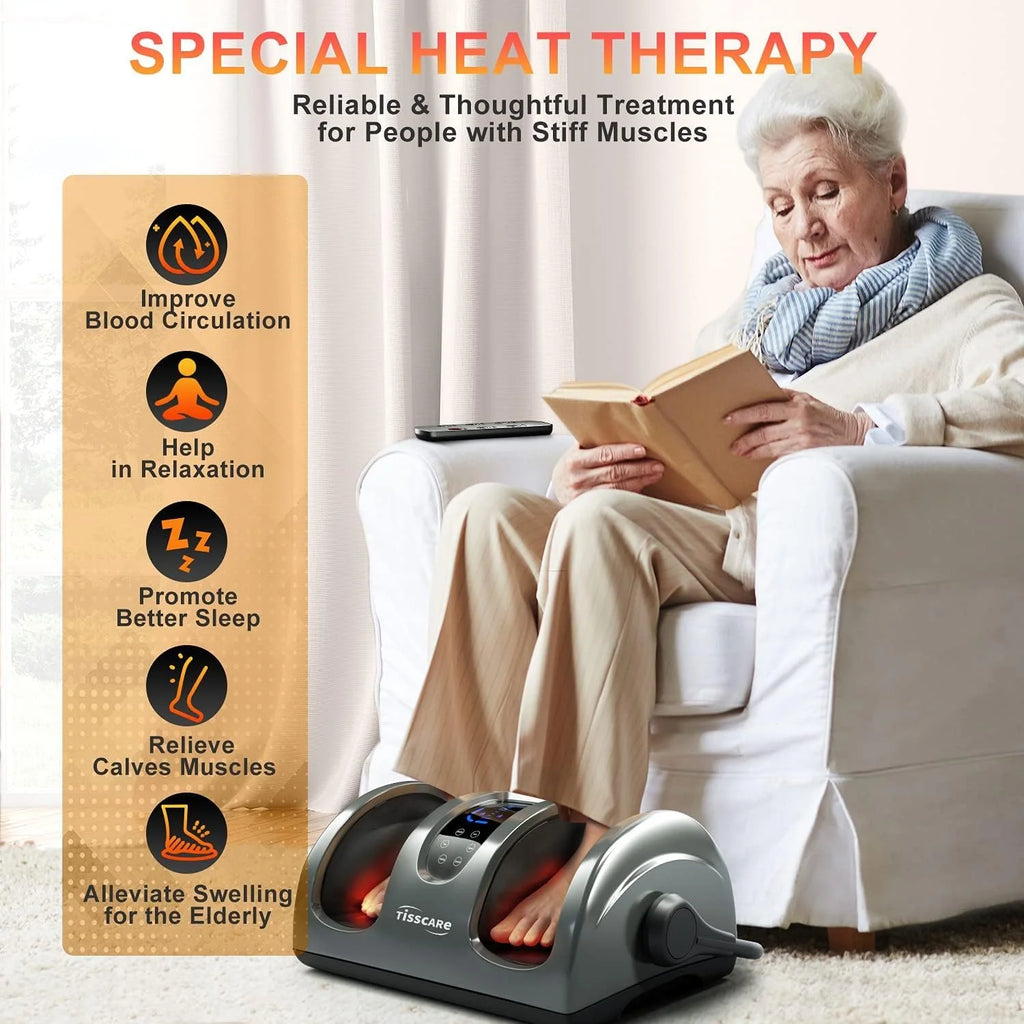 TISSCARE Shiatsu Foot, Leg And Calf Massager With Heat