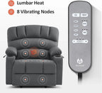 Heated Lift Recliner for Seniors with USB and Cup Holders