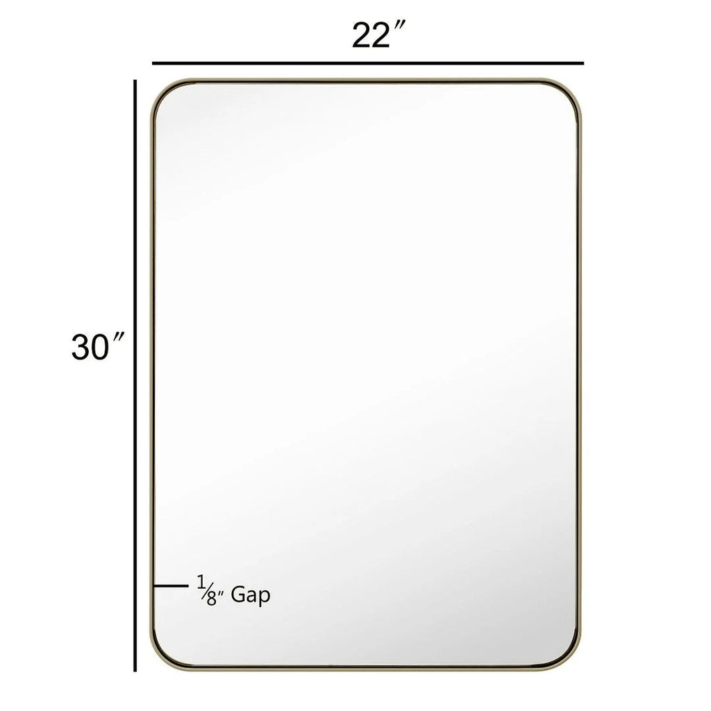 Metal Wall Mounted Decorative Mirror - Vertical Or Horizontal Hanging