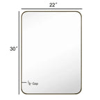 Metal Wall Mounted Decorative Mirror - Vertical Or Horizontal Hanging