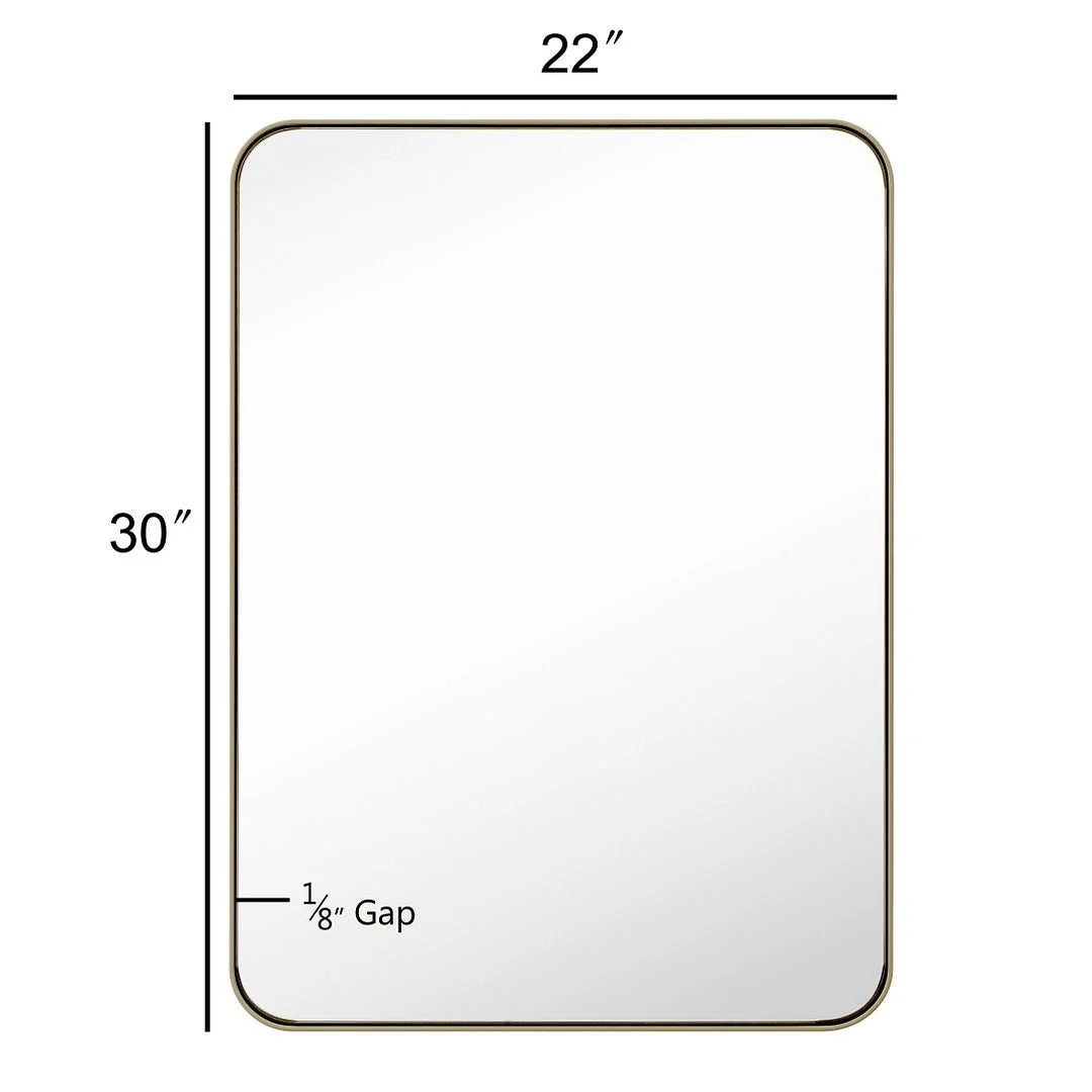 Metal Wall Mounted Decorative Mirror - Vertical Or Horizontal Hanging