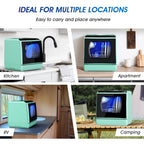 AIRMSEN Portable Countertop Dishwasher With 5L Built-In Water Tank And 5 Washing Programs - AE-TDQR03