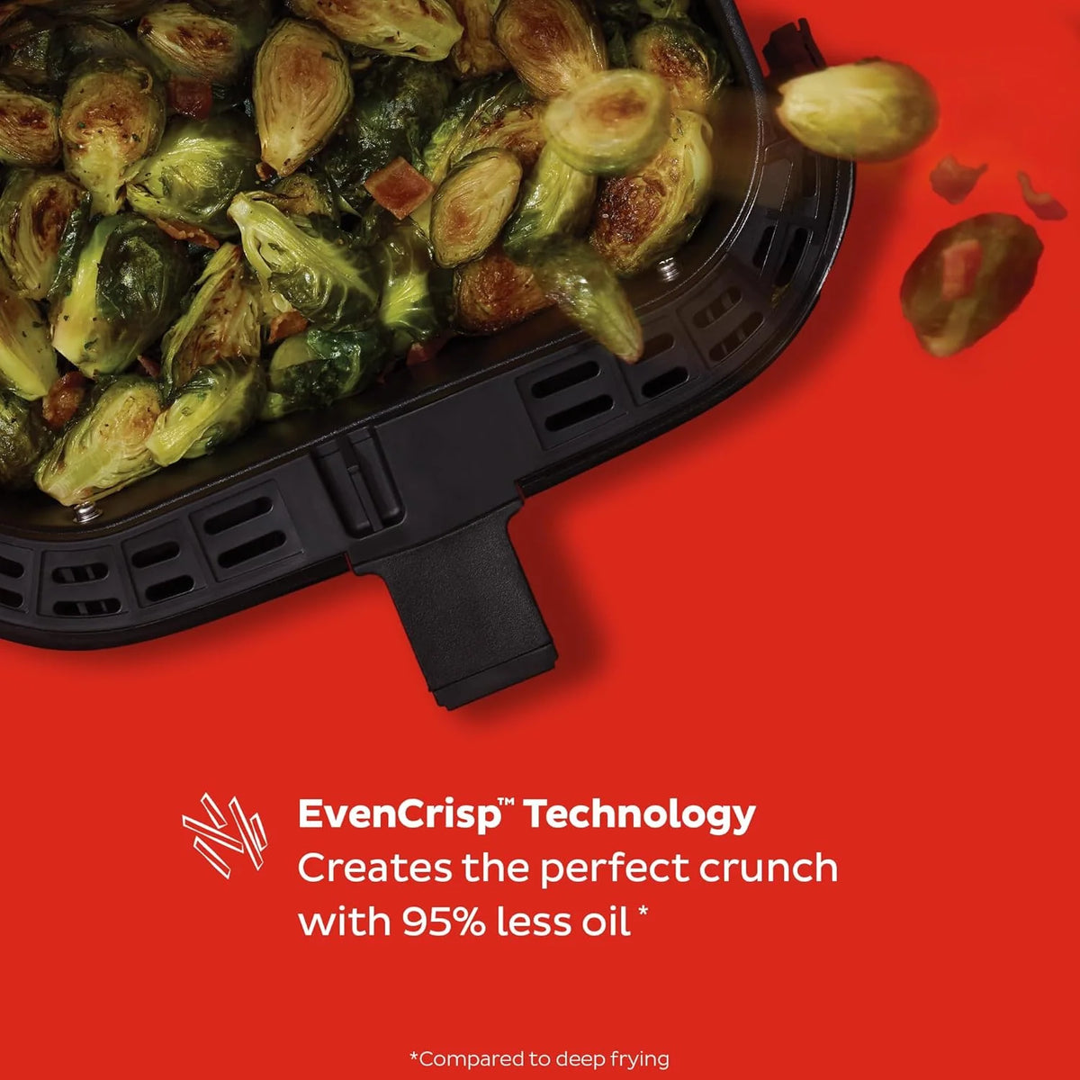 6 Liter Air Fryer With Clear Viewing Window, Digital Touchscreen And Black Exterior