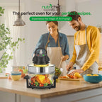 18 Quart Convection Countertop Air Fryer With Glass Bowl, Broil Rack And Toasting Rack
