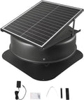 Black Solar Roof Attic Exhaust Fan, 50-Watt, 3000 CFM