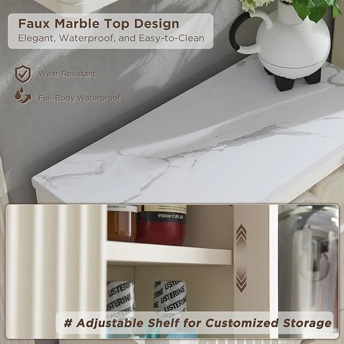 Bathroom Wall Cabinet With Adjustable Shelf, 7.6 in D x 23.2 in W x 24 in H