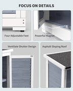 Lofka Outdoor Storage Cabinet With 2 Lockable Doors And 2 Adjustable Shelves, 34.3 x 18.3 x 63.2 in