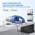 Cordless Rechargeable Handheld Vacuum, 6000Pa, 500ML, 20-25 Mins Runtime