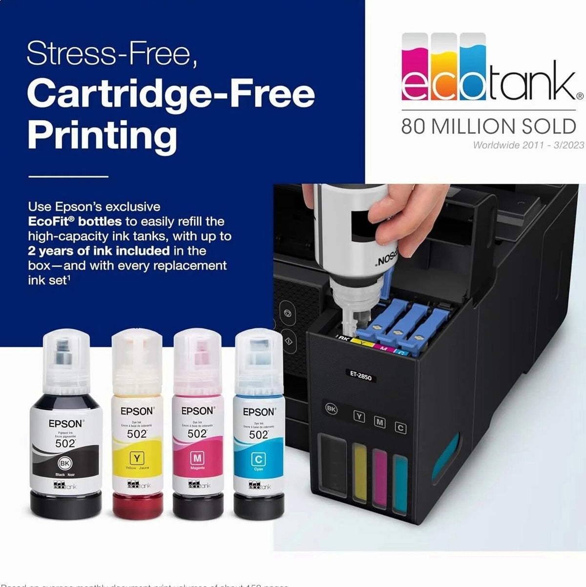 Epson EcoTank ET-4800 Wireless All-in-One Inkjet Printer, White - ET-4800