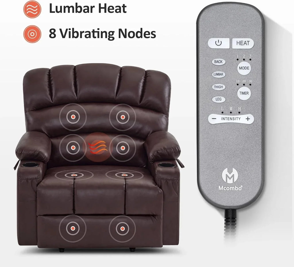 Heated Lift Recliner for Seniors with USB and Cup Holders
