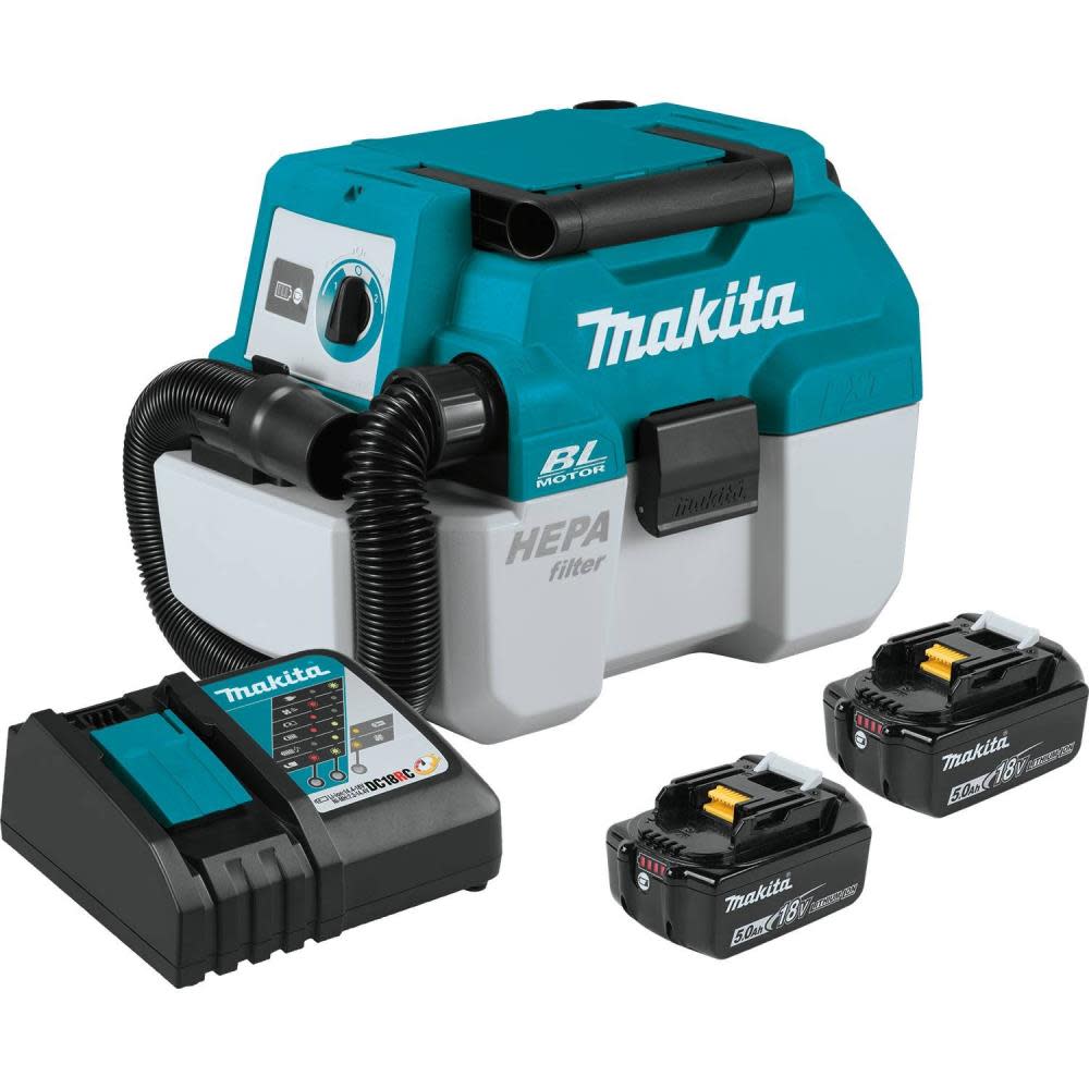 Makita 18V LXT 2 Gallon HEPA Portable Wet/Dry Dust Extractor/Vacuum Kit - XCV11T
