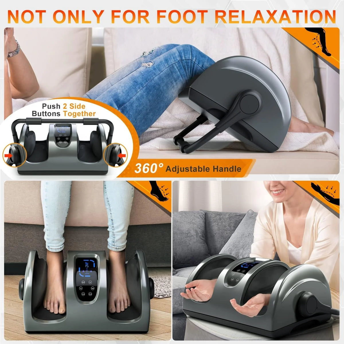 TISSCARE Shiatsu Foot, Leg And Calf Massager With Heat