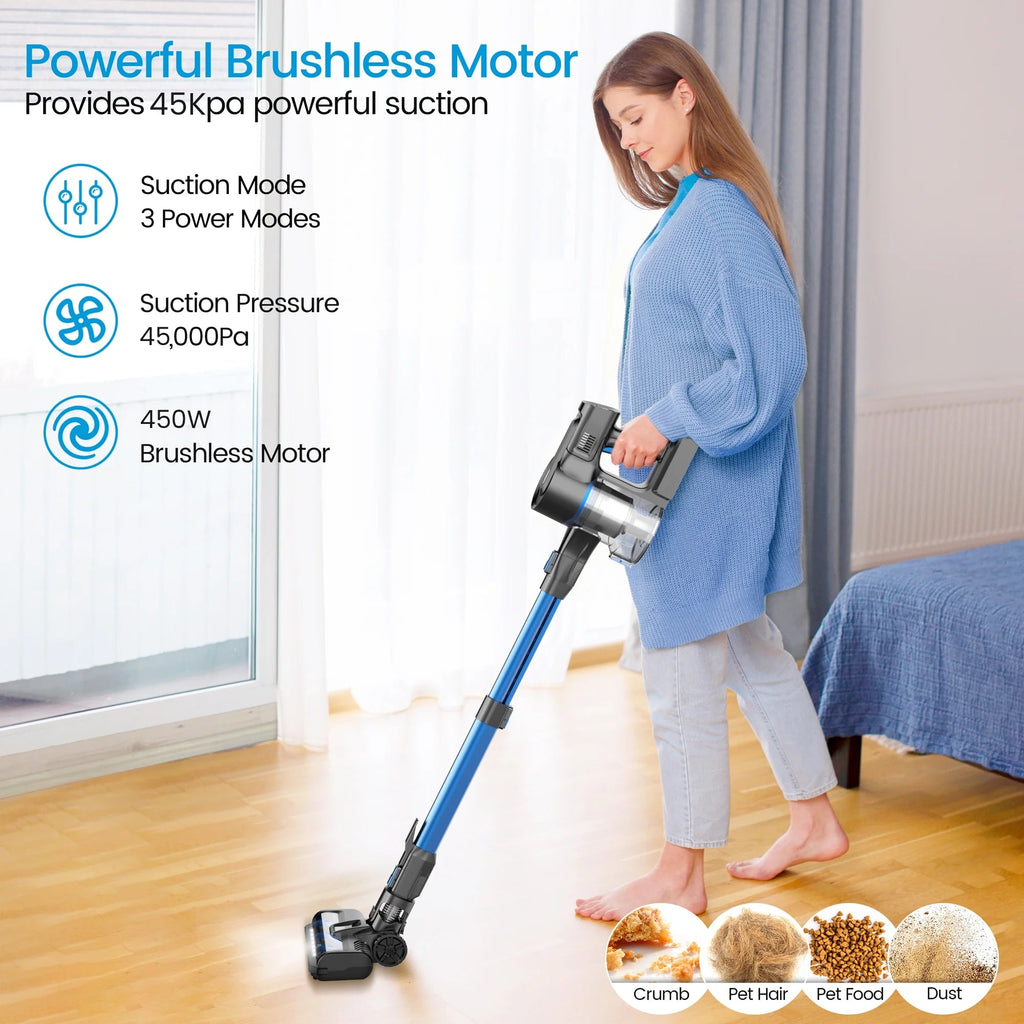 YOMATECH Cordless Stick Vacuum Cleaner, 30KPa, 365W, 6-in-1 - S100