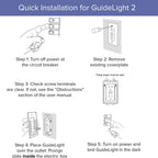 SnapPower GuideLight 2 Duplex LED Night Light Outlet Wall Plate, 6 Pack, White