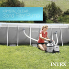 Intex 3000 GPH Sand Filter Pump For Above Ground Pools With Timer And HydroAeration Technology