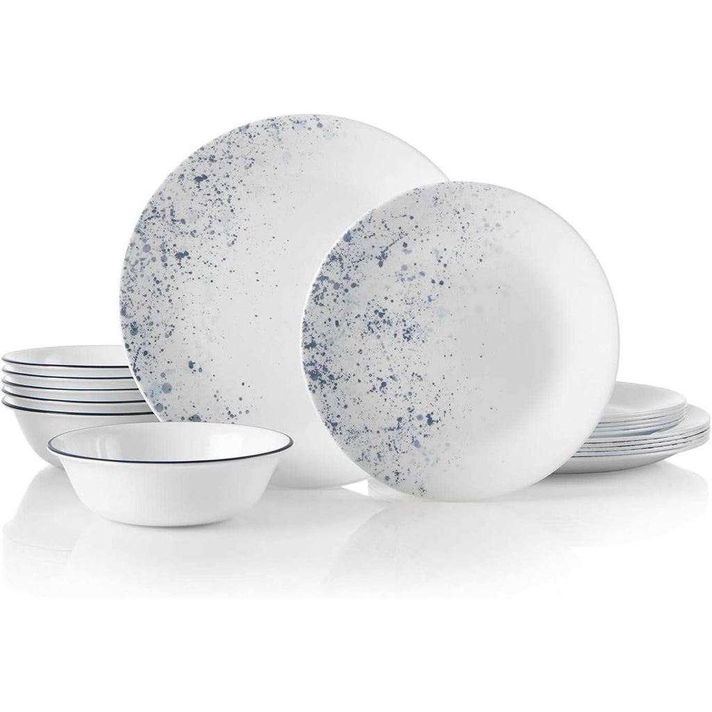 Corelle Indigo Speckle 18-Piece Dinnerware Set Service For 6